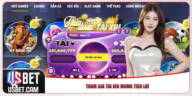 Tham gia tài xỉu Momo tiện lợi
