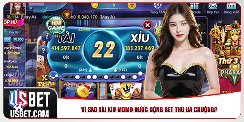 Vì sao tài xỉu Momo được động bet thủ ưa chuộng?